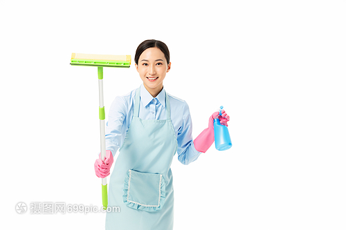 家政服務女性清潔玻璃